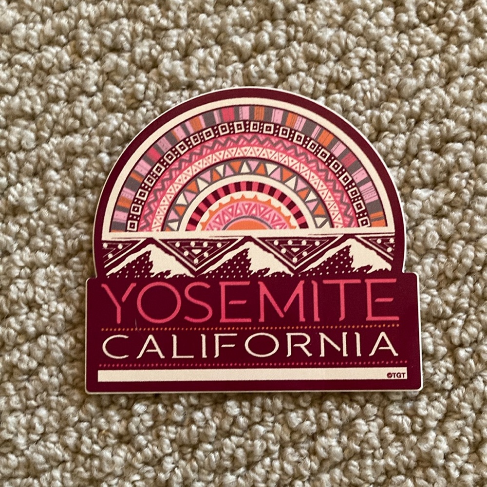 Yosemite California National Park Sticker Large Graphic Parks Project Pink